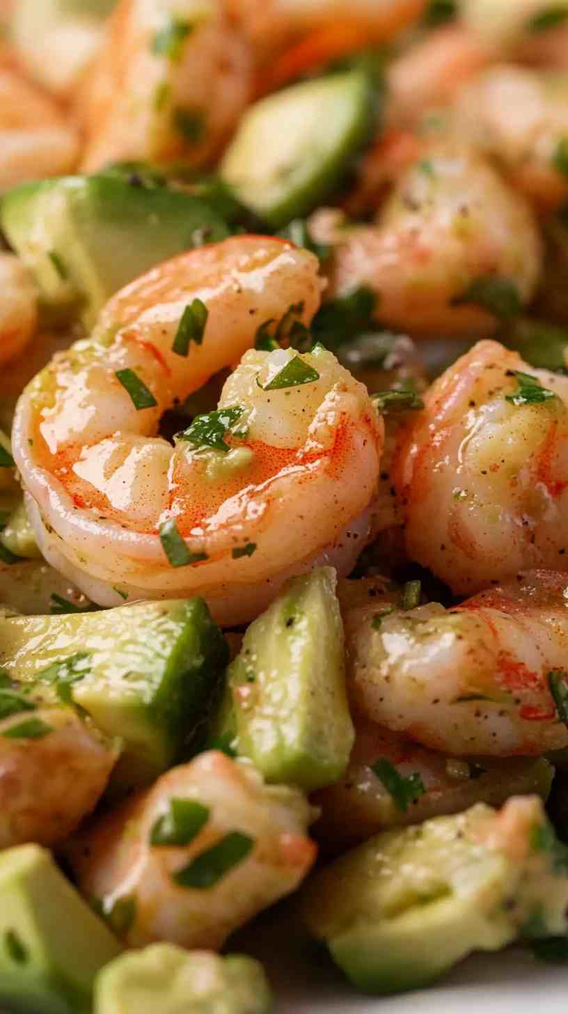 Shrimp and Avocado Salad with Cucumber Dressing
