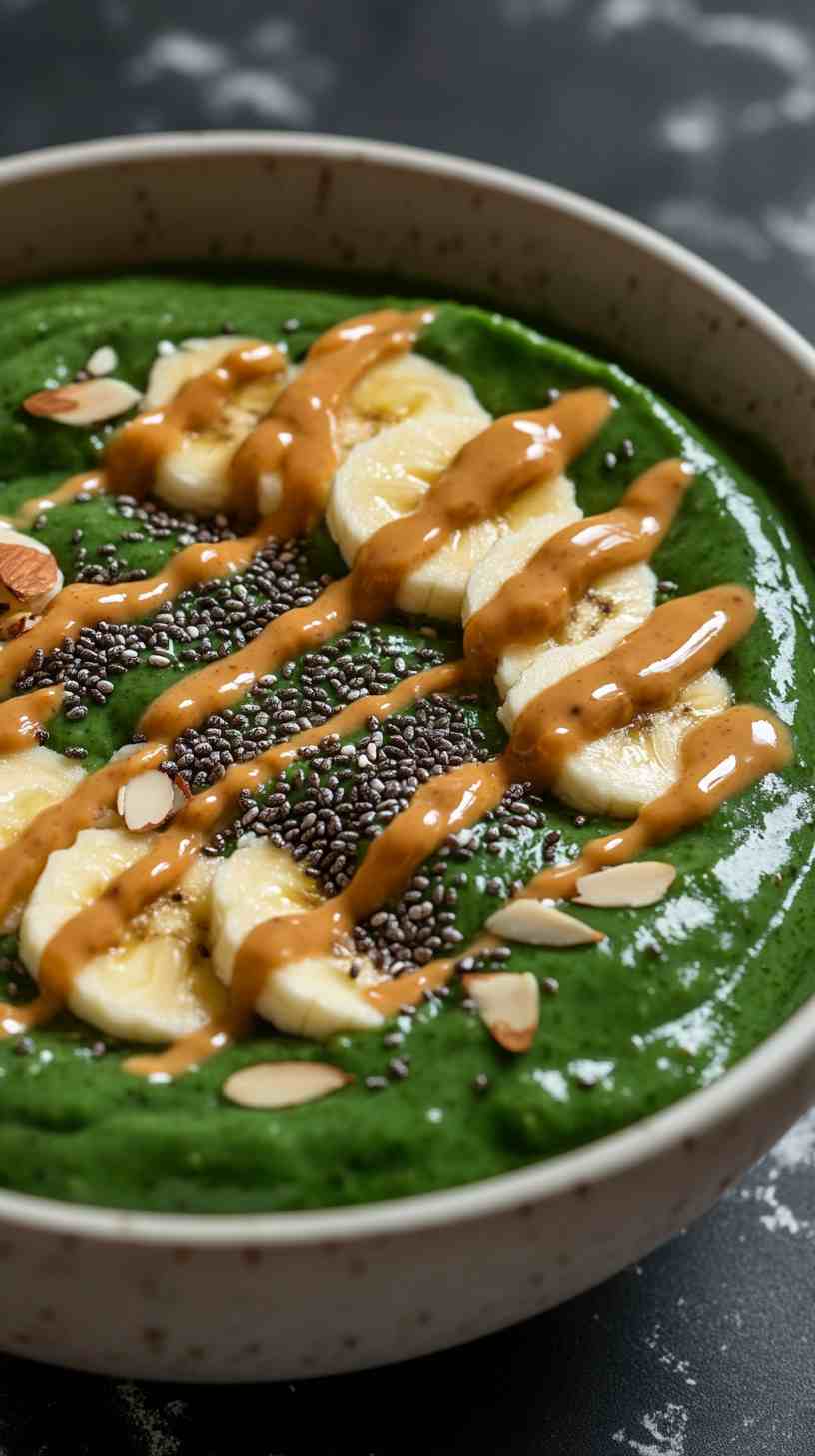 Smoothie Bowl with Spinach and Banana