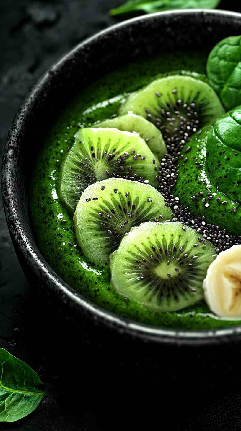 Smoothie Bowl with Spinach and Banana