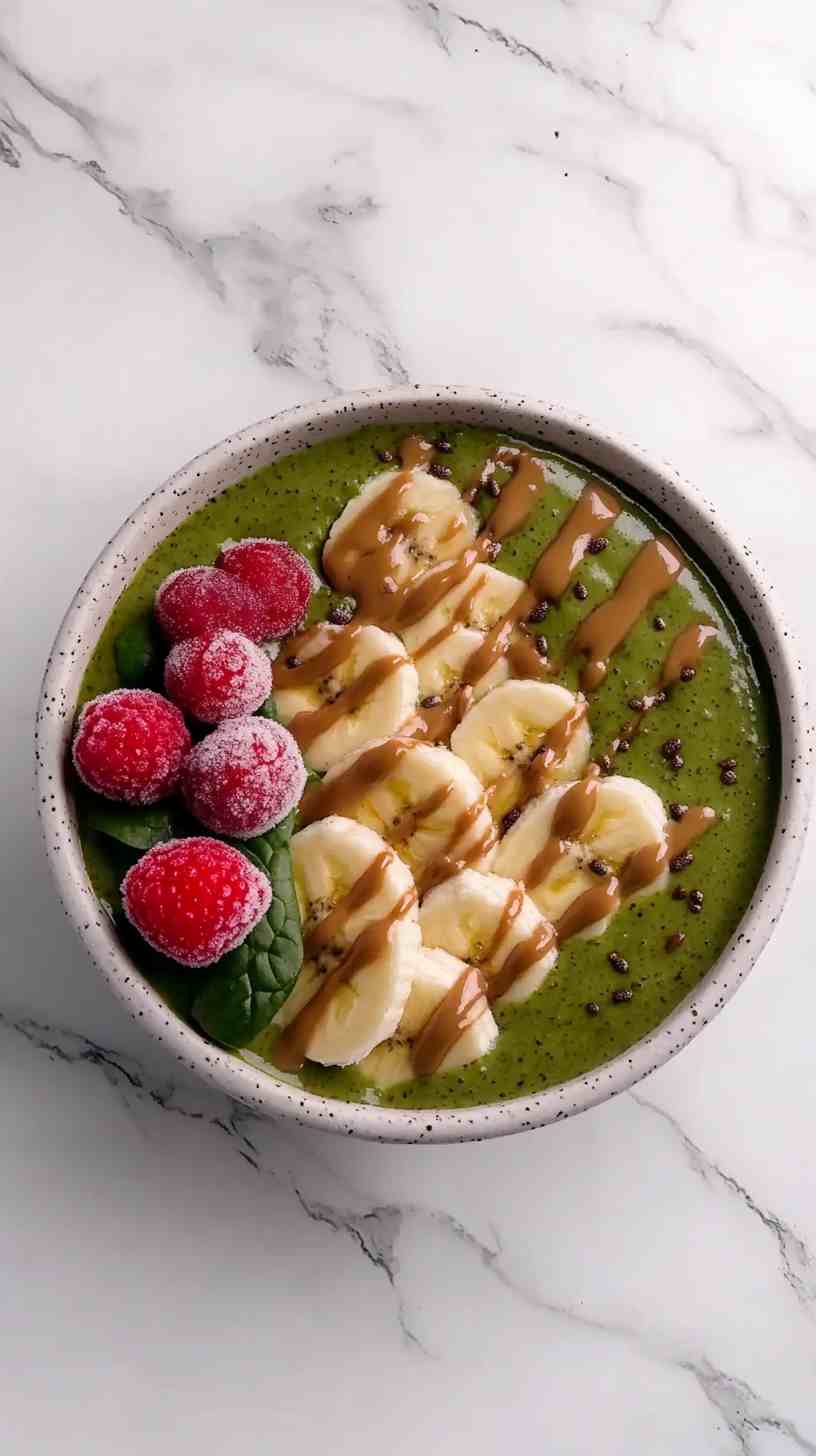 Smoothie Bowl with Spinach and Banana