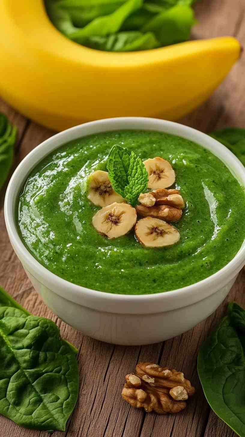 Smoothie Bowl with Spinach and Banana