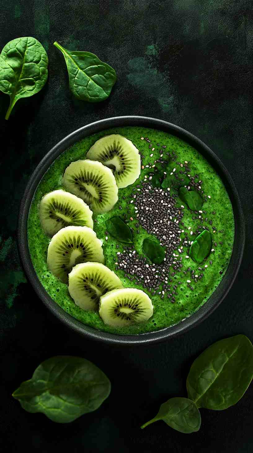 Smoothie Bowl with Spinach and Banana