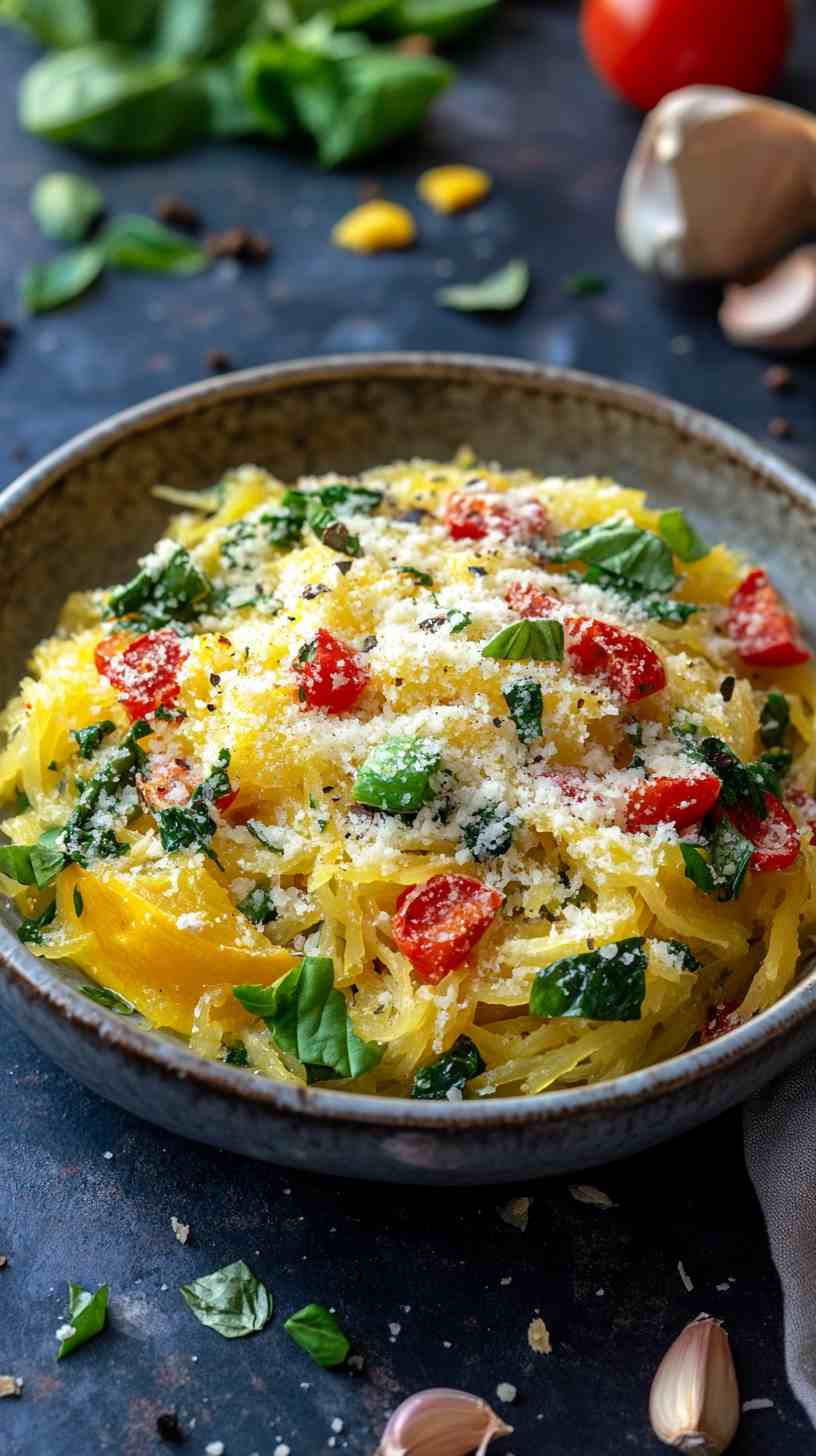 Spaghetti Squash Primavera with Parmesan