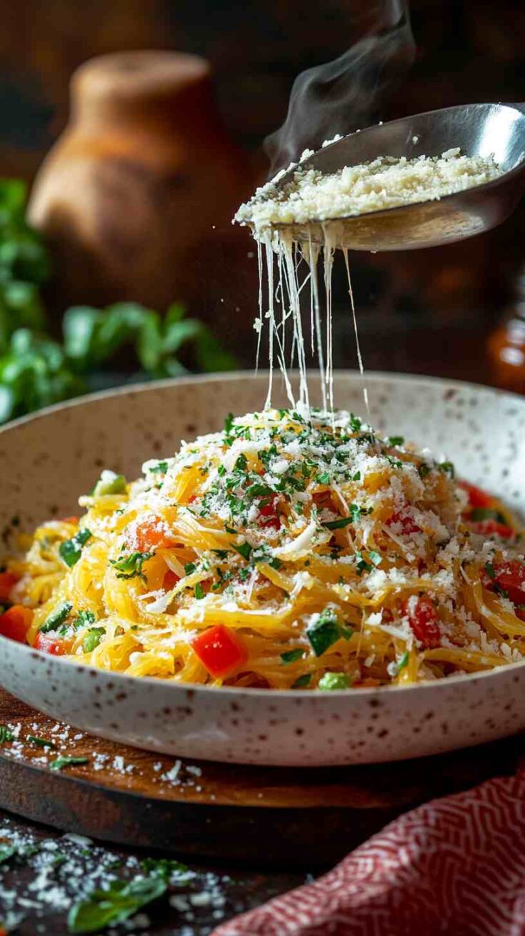 Spaghetti Squash Primavera with Parmesan