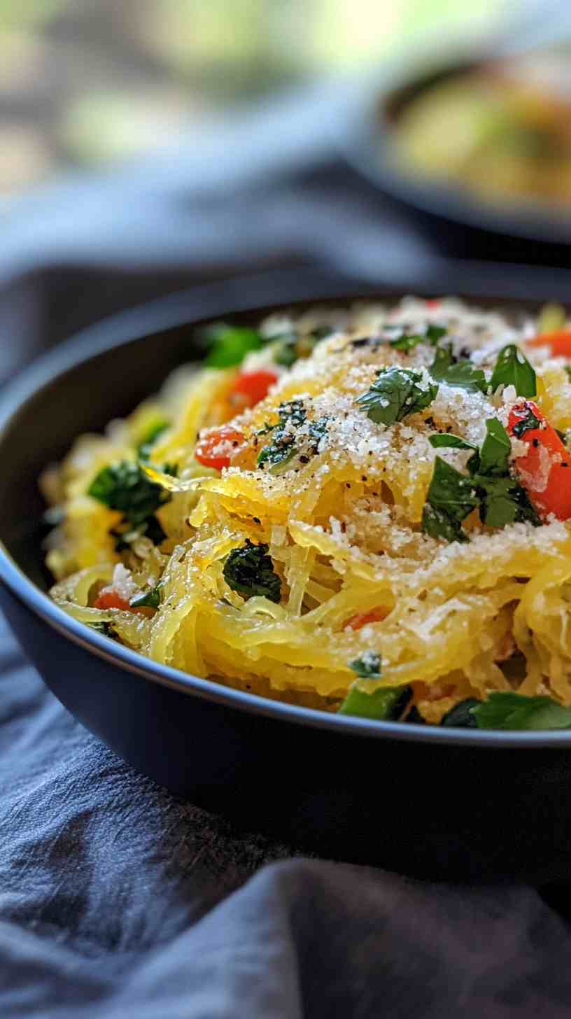 Spaghetti Squash Primavera with Parmesan