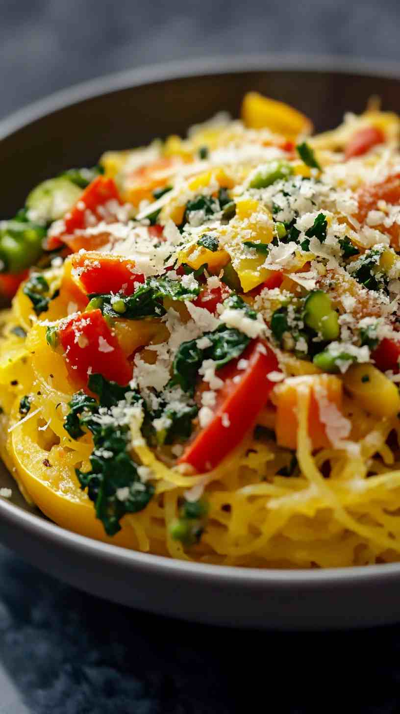 Spaghetti Squash Primavera with Parmesan