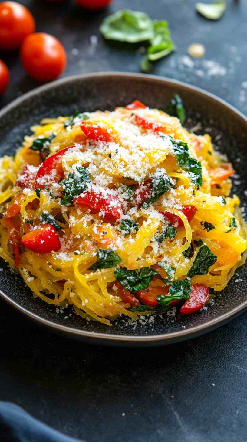 Spaghetti Squash Primavera with Parmesan