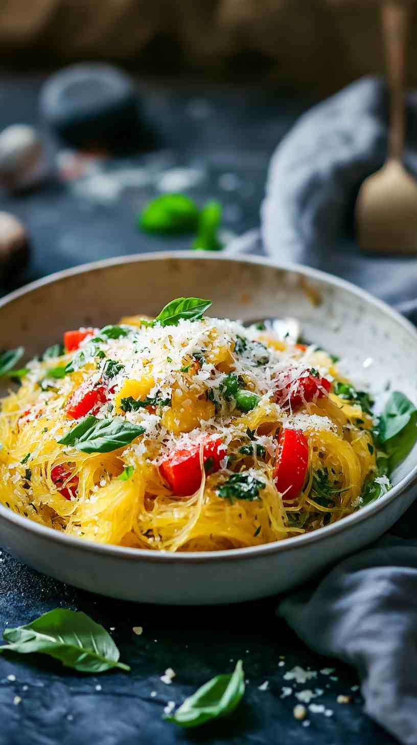 Spaghetti Squash Primavera with Parmesan