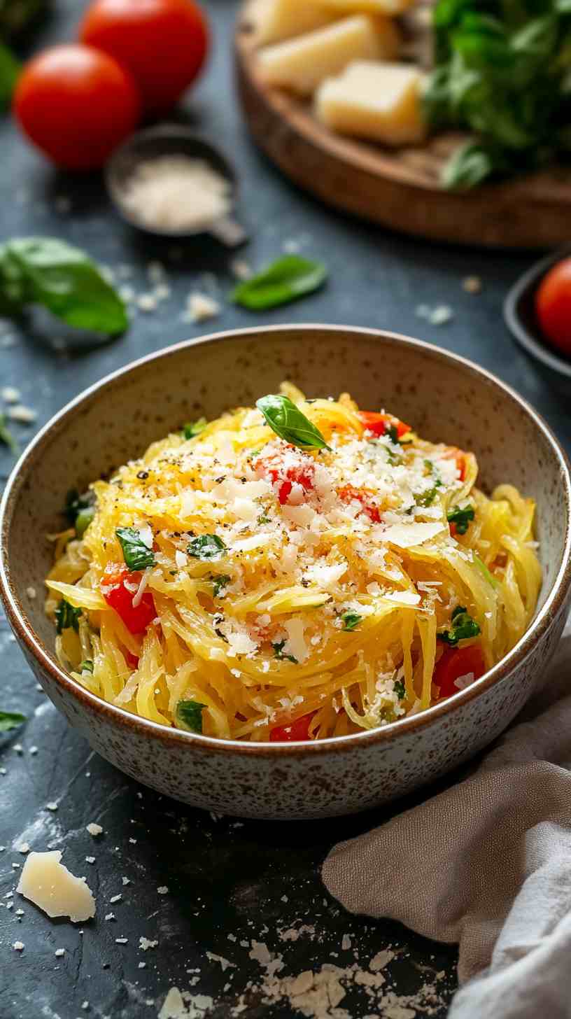 Spaghetti Squash Primavera with Parmesan