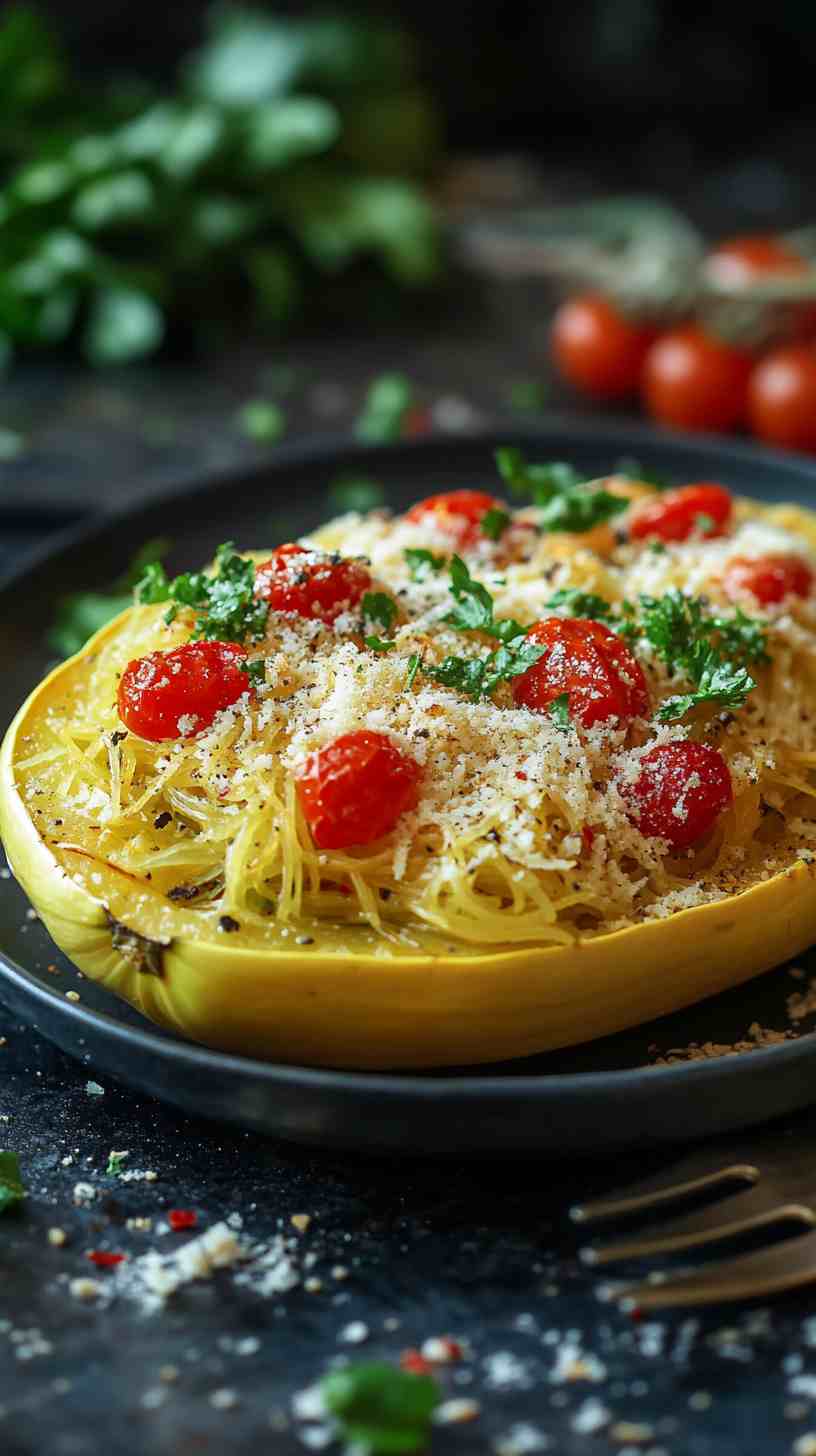 Spaghetti Squash Primavera with Parmesan