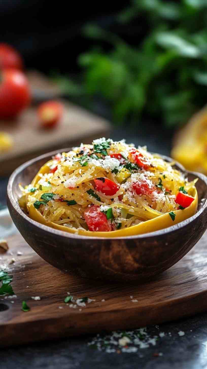 Spaghetti Squash Primavera with Parmesan