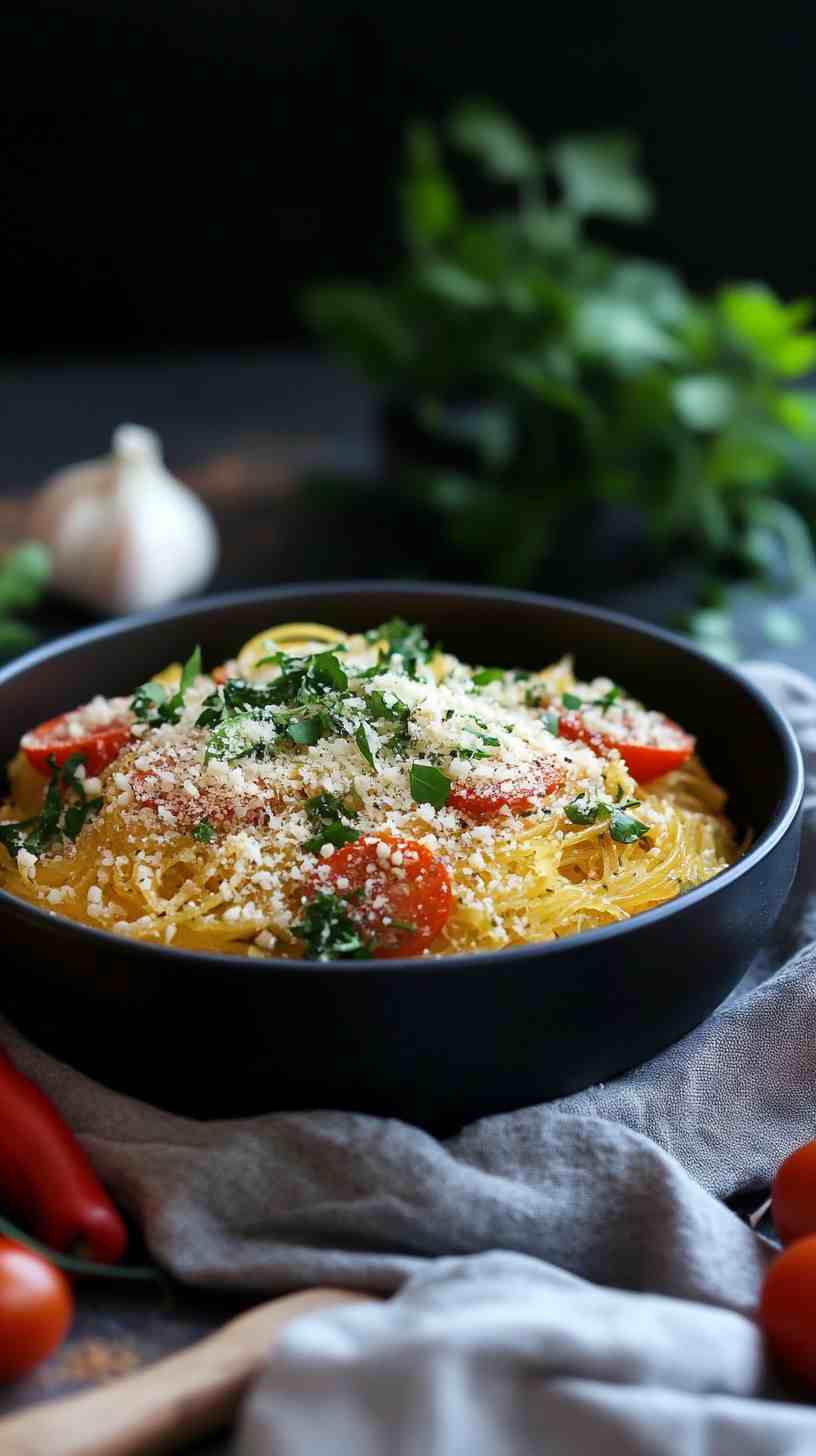 Spaghetti Squash Primavera with Parmesan