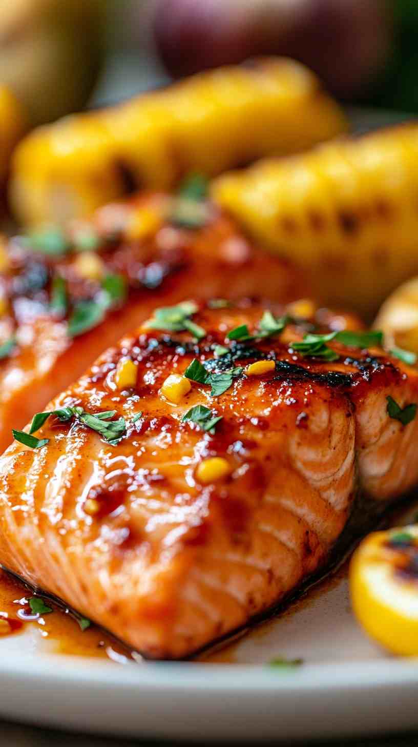 Spicy Sriracha Air Fryer Salmon