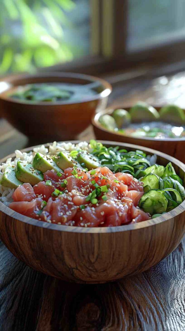 Spicy Tuna & Avocado Rice Bowl Gym Meal