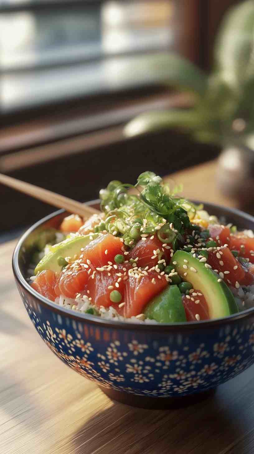Spicy Tuna & Avocado Rice Bowl Gym Meal