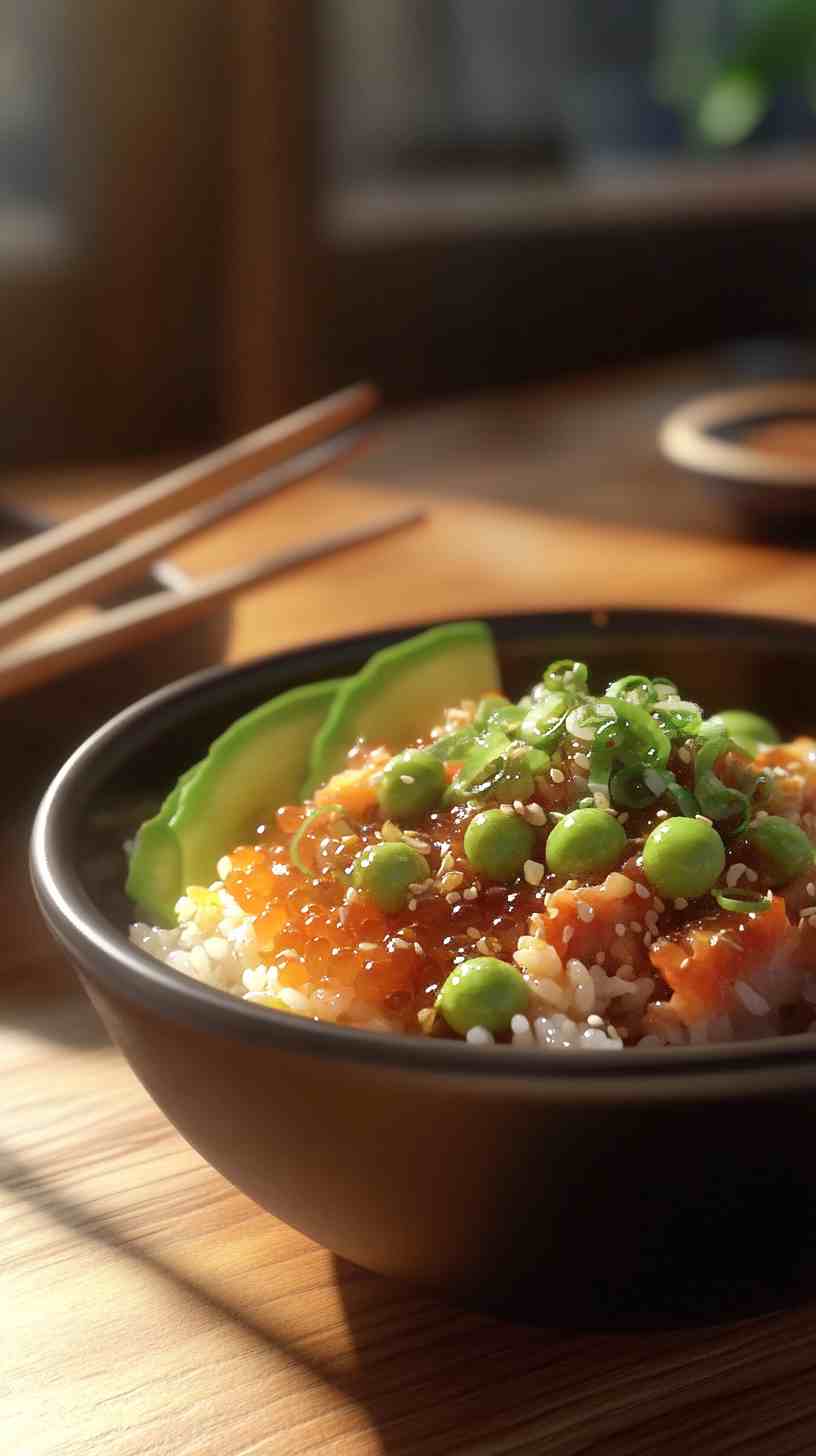 Spicy Tuna & Avocado Rice Bowl Gym Meal
