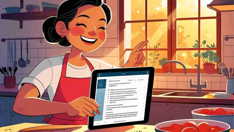 How to keep screen from going dark while cooking?