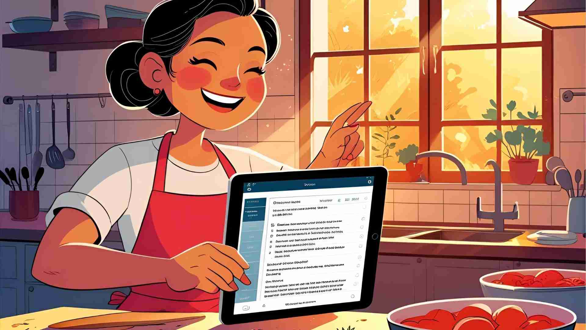 How to keep screen from going dark while cooking?