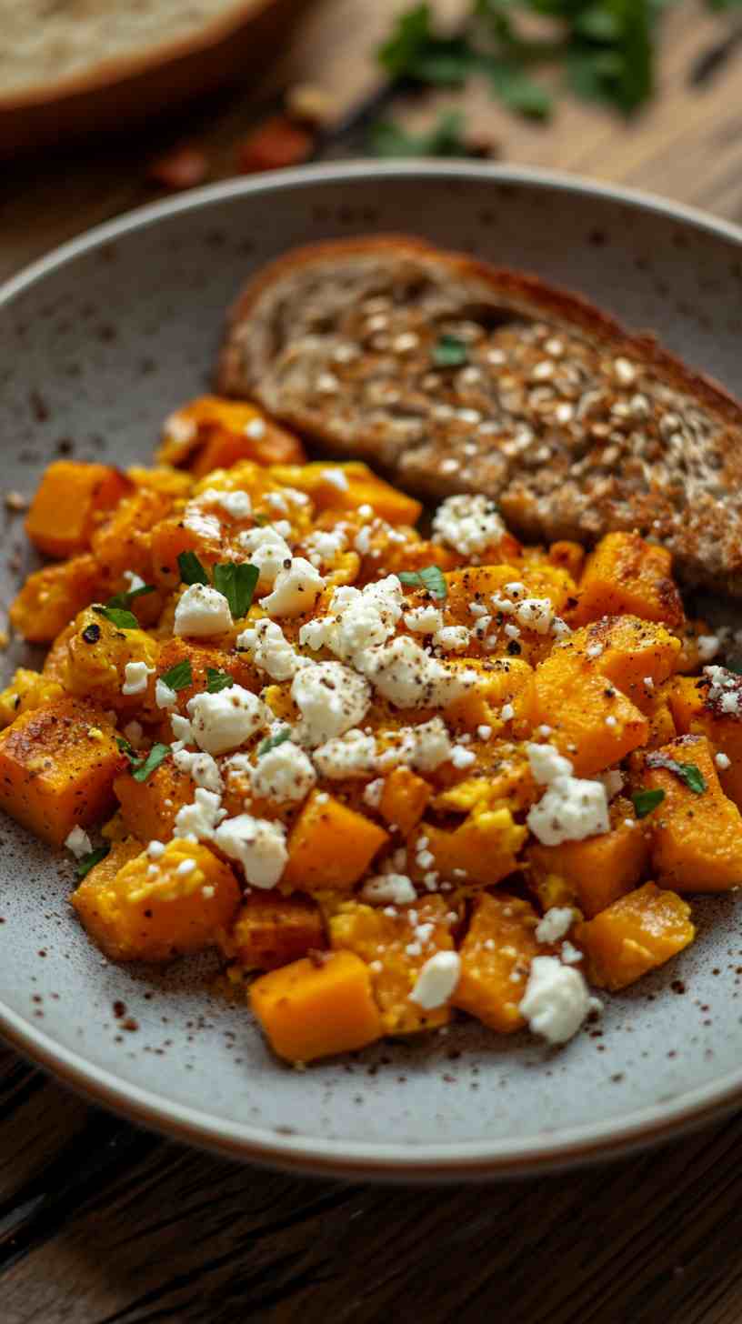 Sweet Potato Hash with Scrambled Eggs