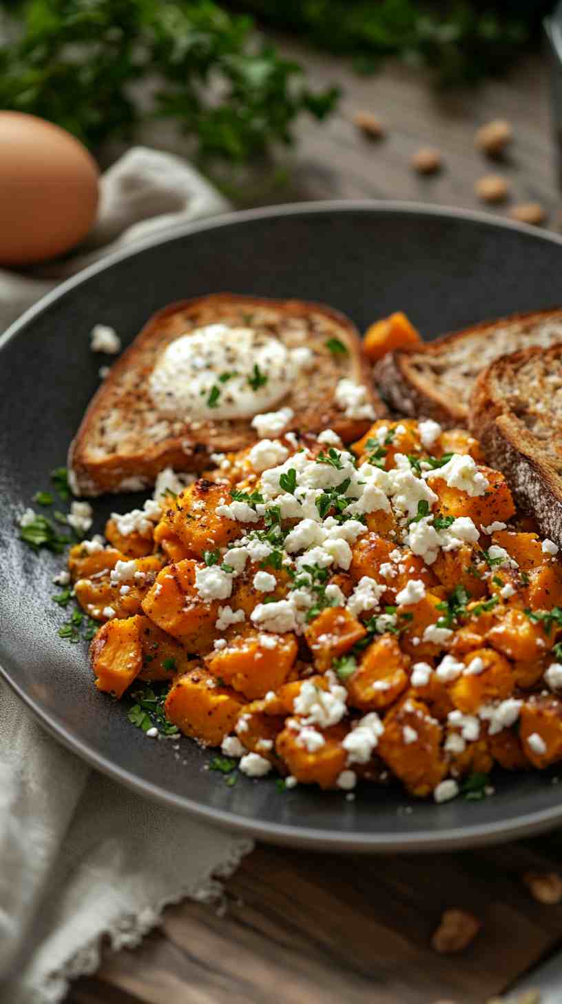 Sweet Potato Hash with Scrambled Eggs