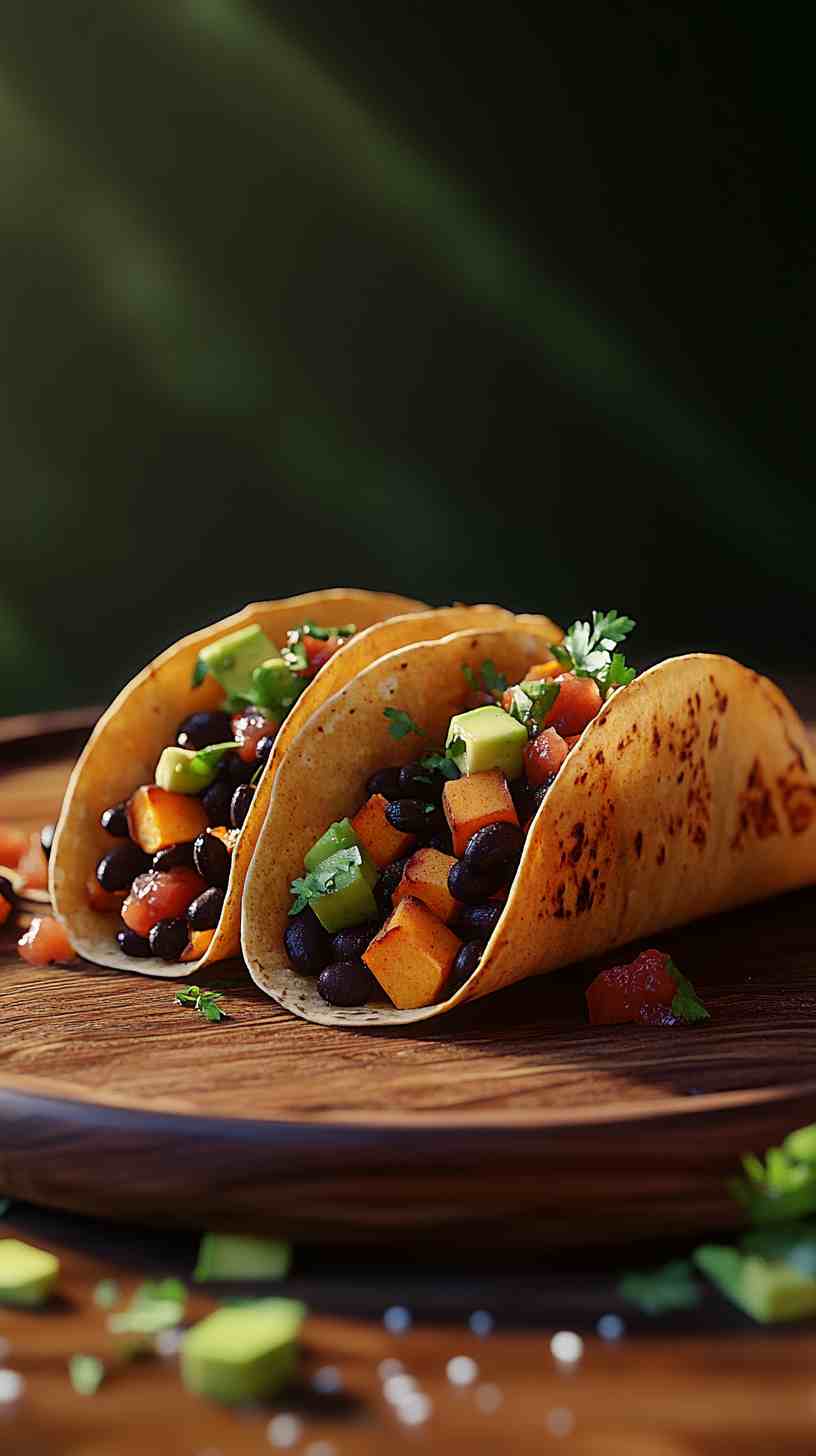 Yummy Sweet Potato and Black Bean Tacos