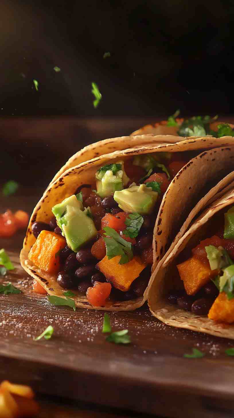Yummy Sweet Potato and Black Bean Tacos
