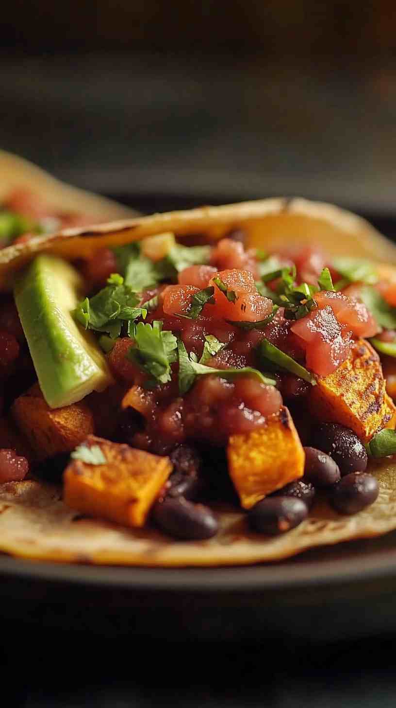 Yummy Sweet Potato and Black Bean Tacos