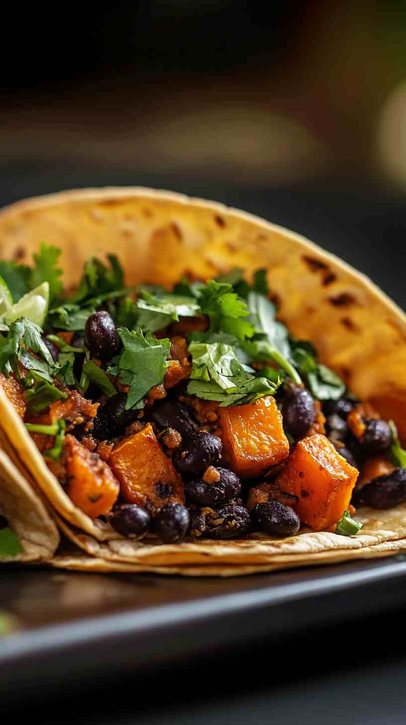 Yummy Sweet Potato and Black Bean Tacos