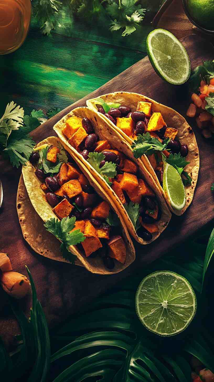 Yummy Sweet Potato and Black Bean Tacos