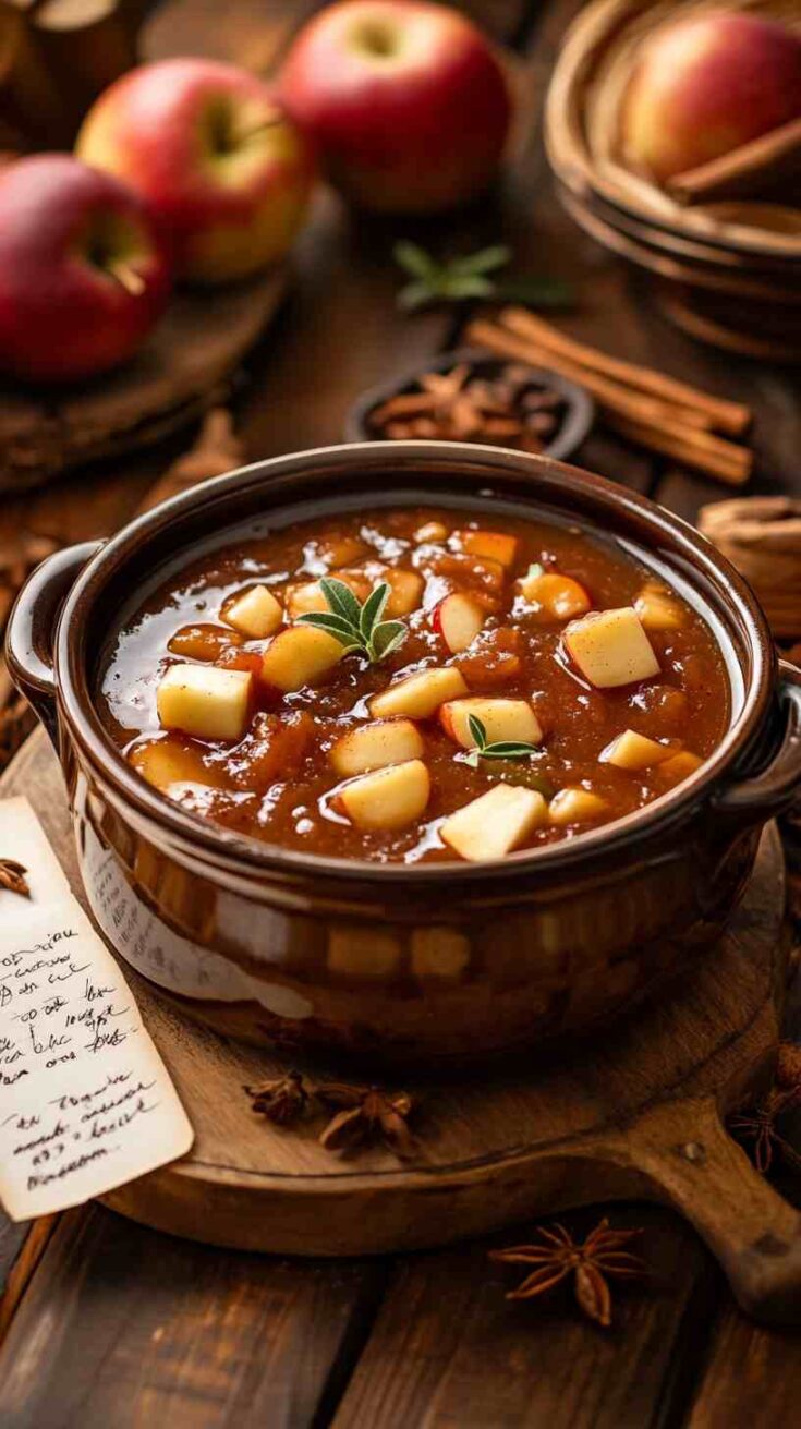 Sweet and Spicy Slow Cooker Apple Butter