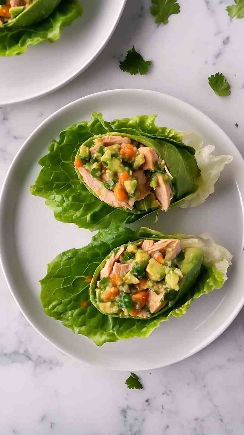 Turkey Lettuce Wraps with Avocado Salsa