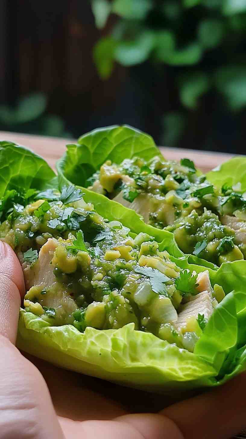 Turkey Lettuce Wraps with Avocado Salsa