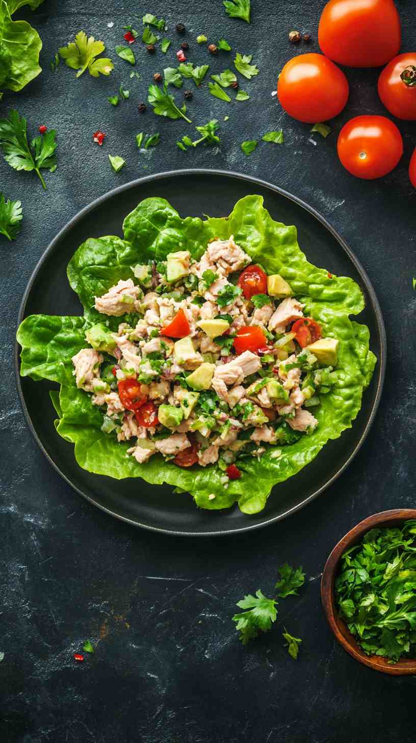 Turkey Lettuce Wraps with Avocado Salsa