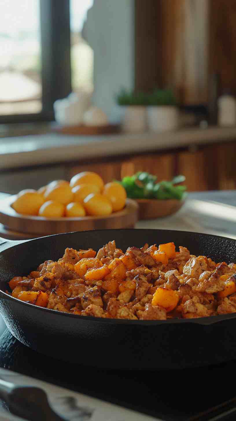Turkey & Sweet Potato Hash Gym Meal