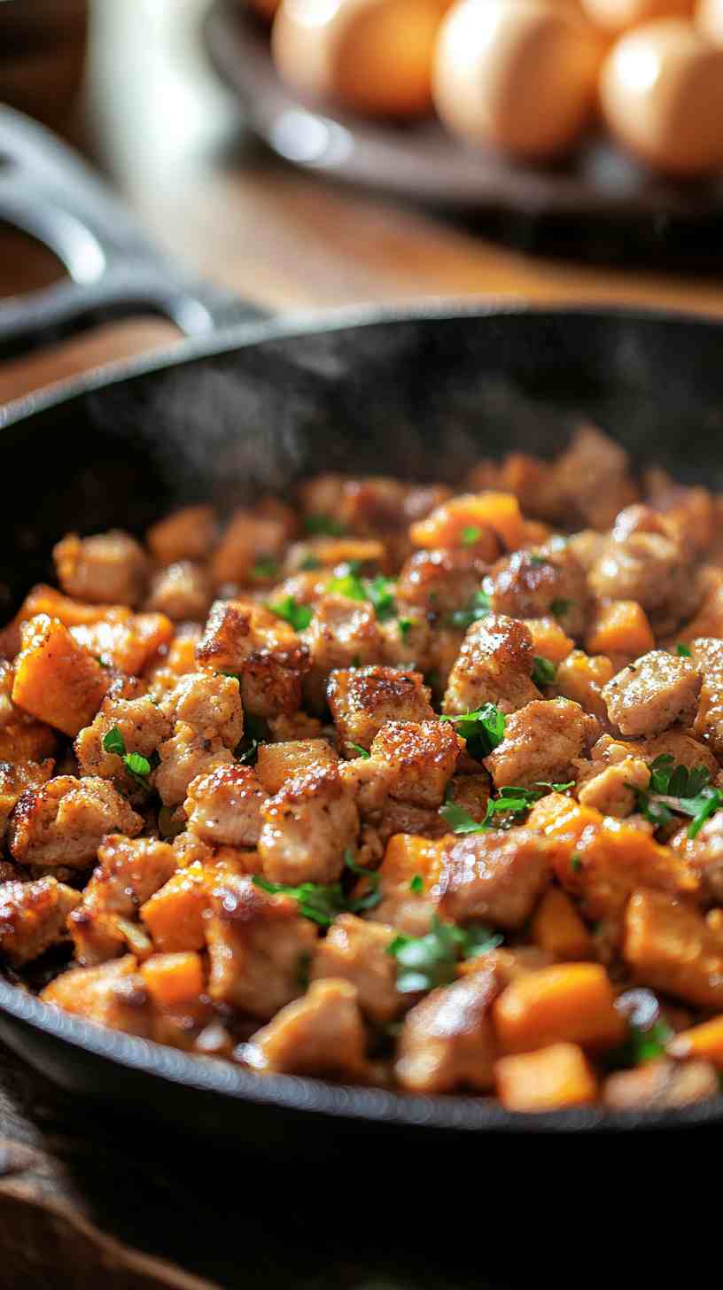 Turkey & Sweet Potato Hash Gym Meal