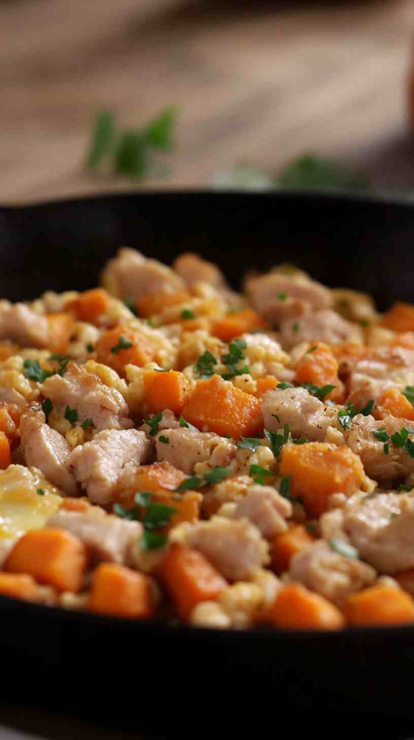 Turkey & Sweet Potato Hash Gym Meal
