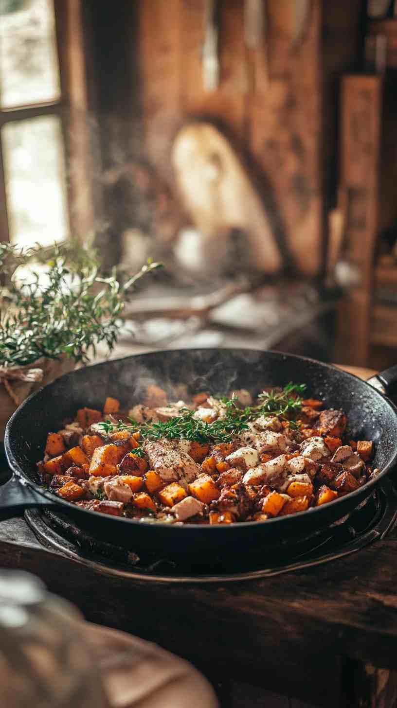 Turkey & Sweet Potato Hash Gym Meal