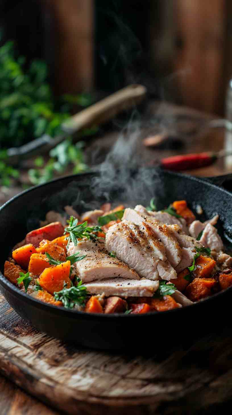 Turkey & Sweet Potato Hash Gym Meal