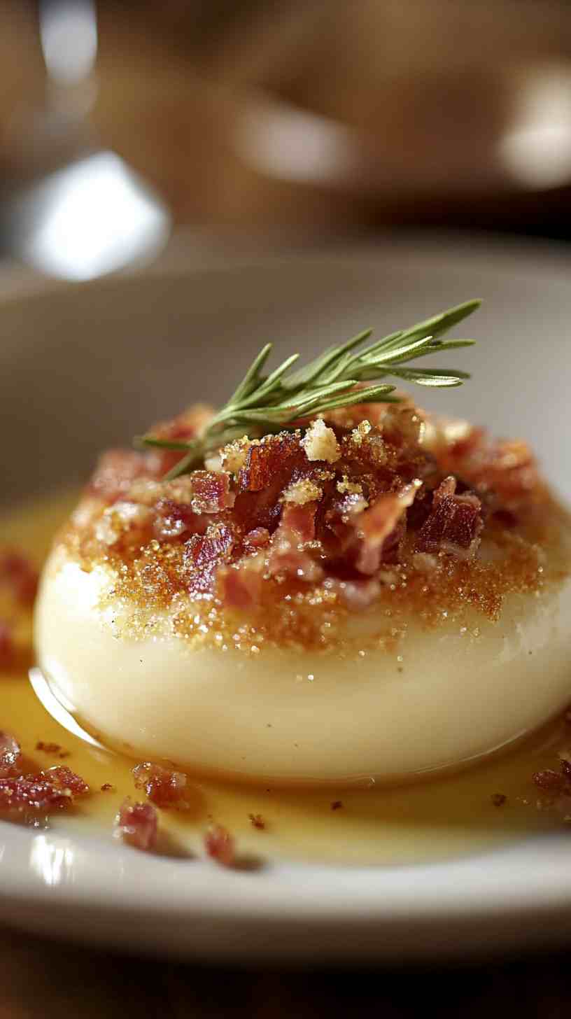 Vanilla Custard with Crispy Pancetta
