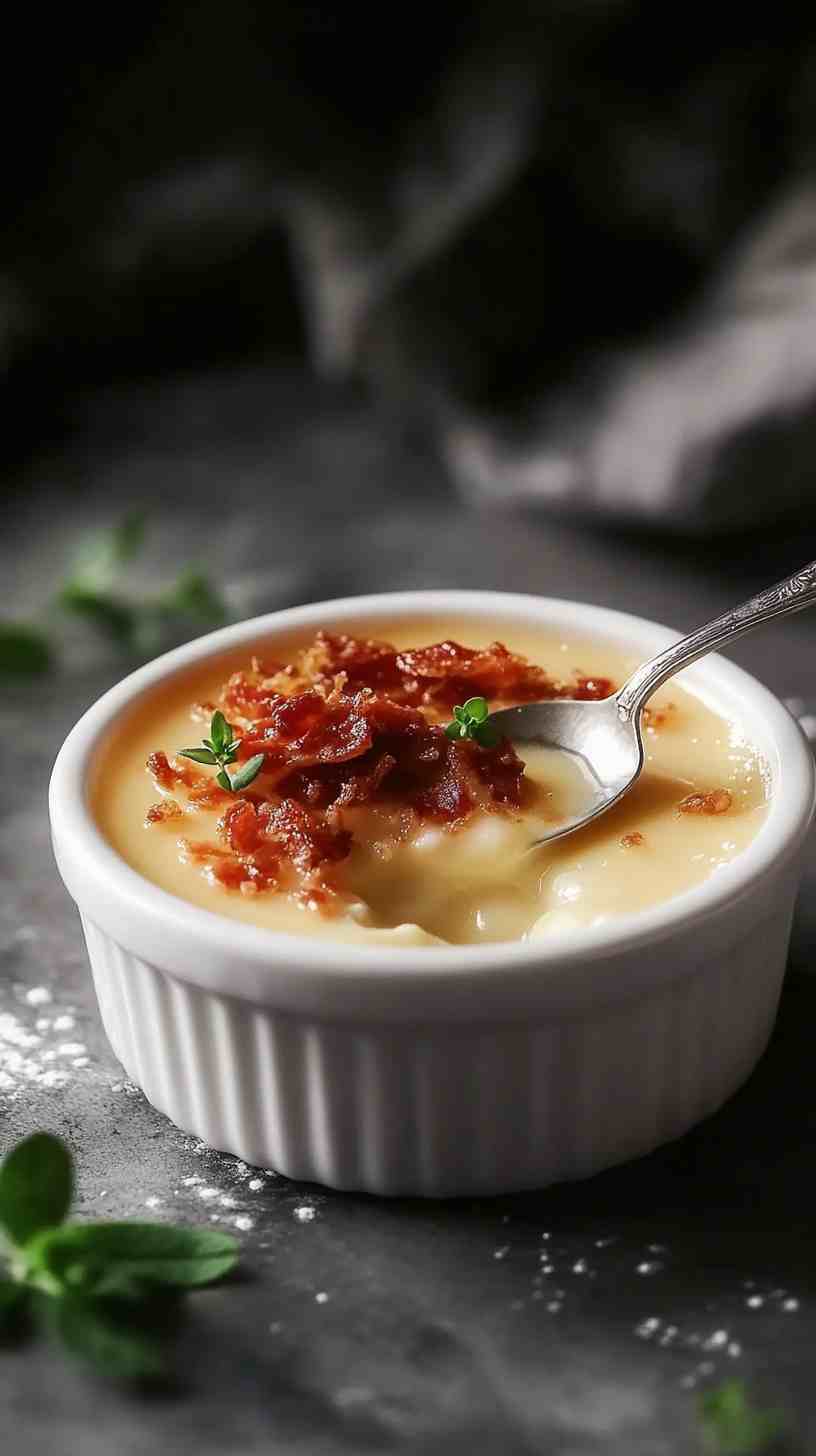 Vanilla Custard with Crispy Pancetta