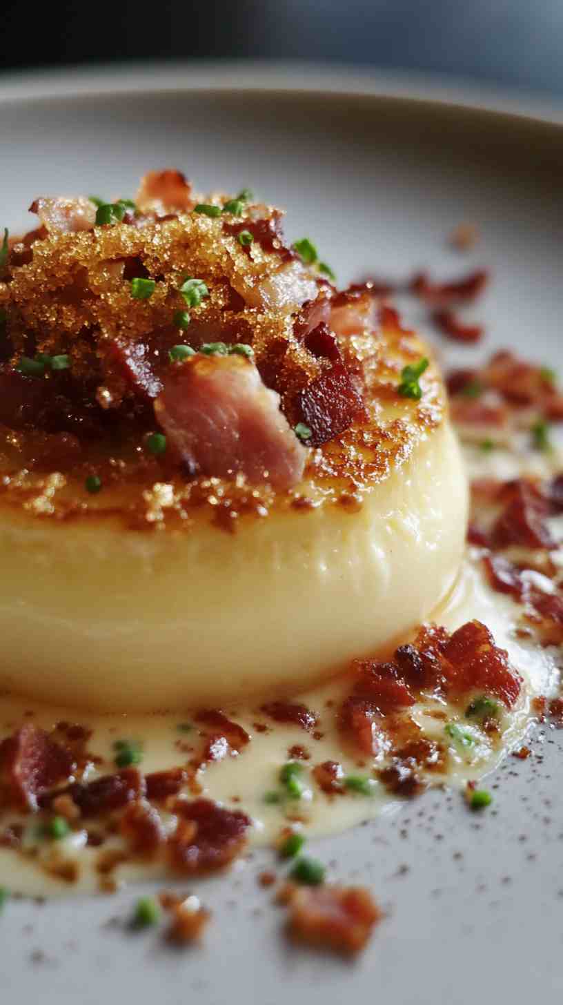 Vanilla Custard with Crispy Pancetta