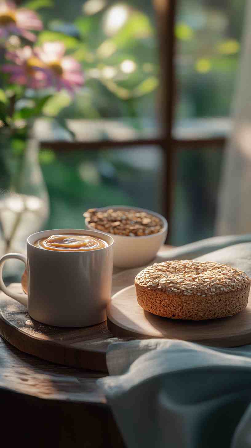 Whole Wheat English Muffin with Almond Butter