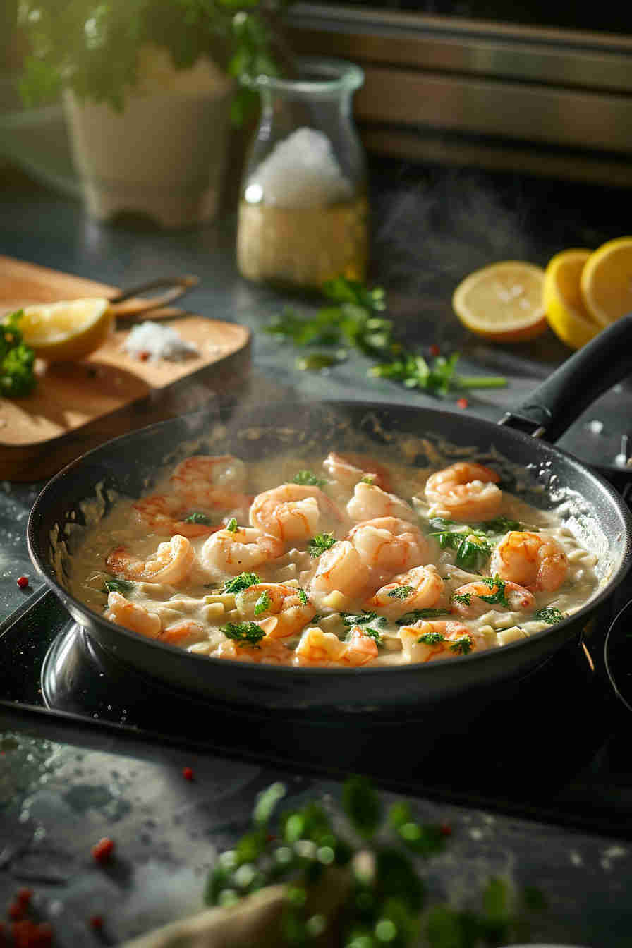 20-Minute Shrimp Alfredo