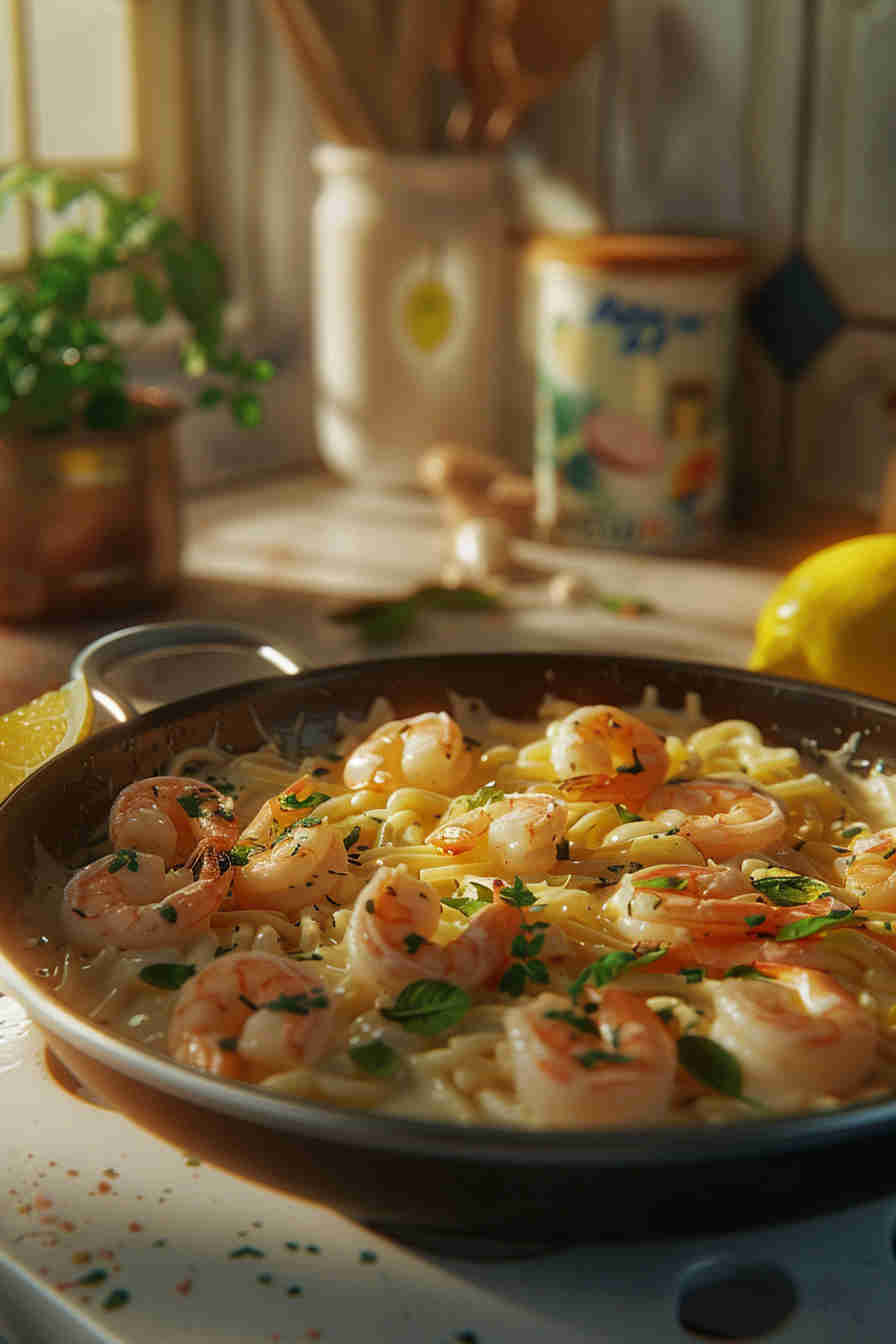 20-Minute Shrimp Alfredo
