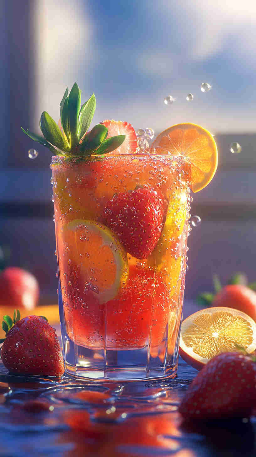 Acai & Strawberry Refresher with a Citrus Zing
