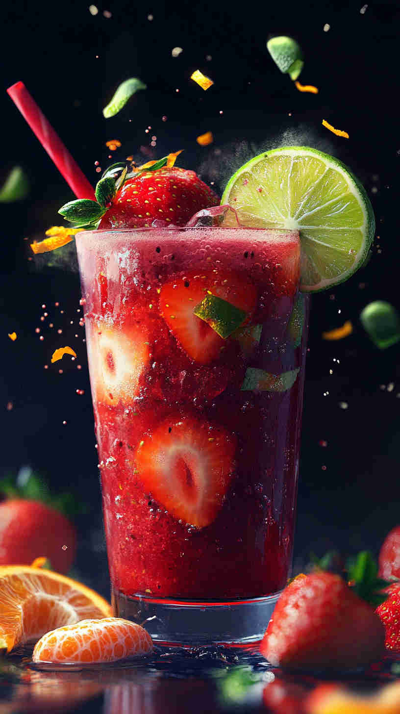 Acai & Strawberry Refresher with a Citrus Zing