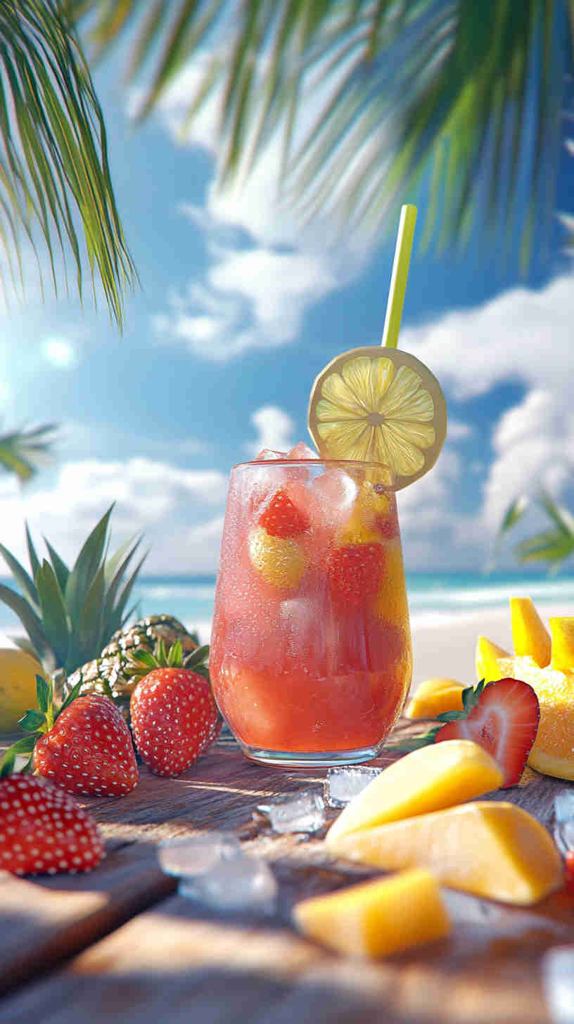 Acai & Strawberry Refresher with a Citrus Zing