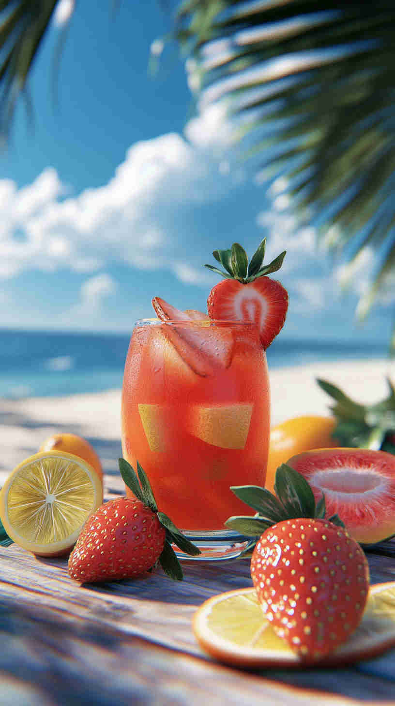 Acai & Strawberry Refresher with a Citrus Zing