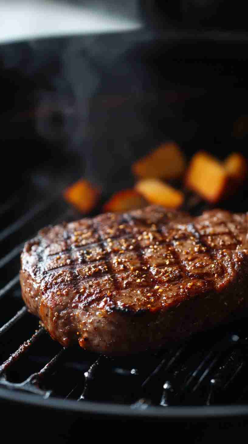 Air Fryer BBQ Steak with Smoky Seasoning
