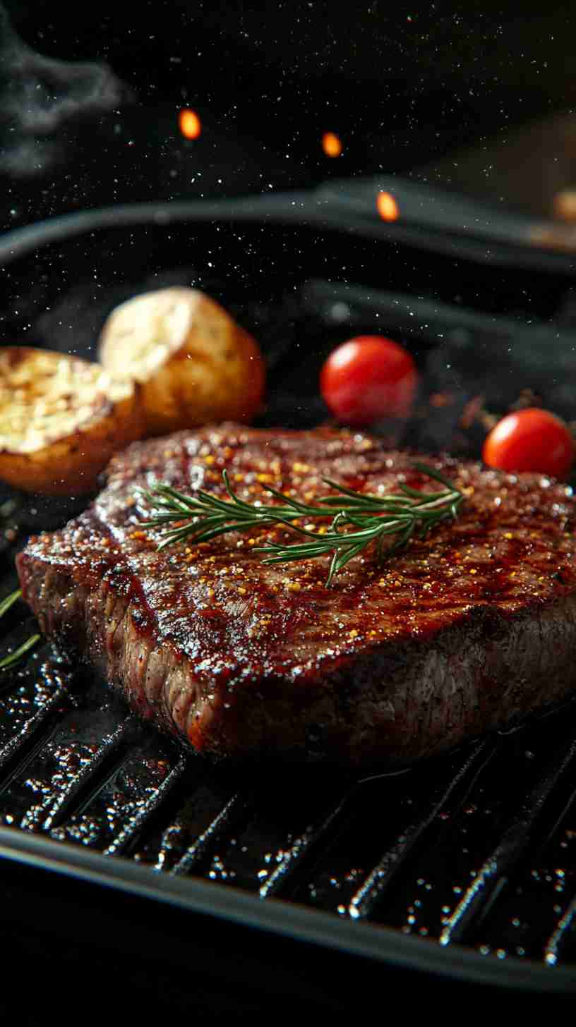 Air Fryer BBQ Steak with Smoky Seasoning